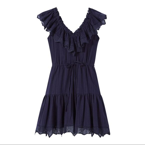 Rebecca Taylor Mariana Gauze Eyelet Dress Size 0 - Picture 2 of 9